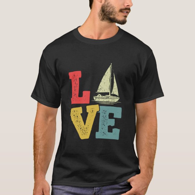 Love Sailing Nautical Boat Adventure T-Shirt (Front)