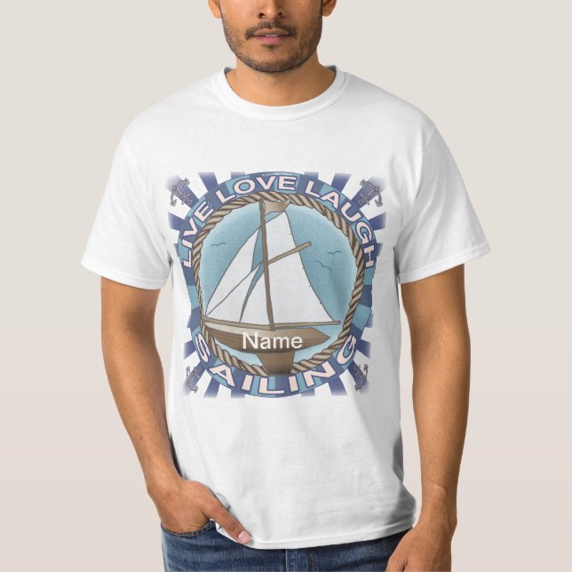Love Sailing Sailboat T-Shirt (Front)