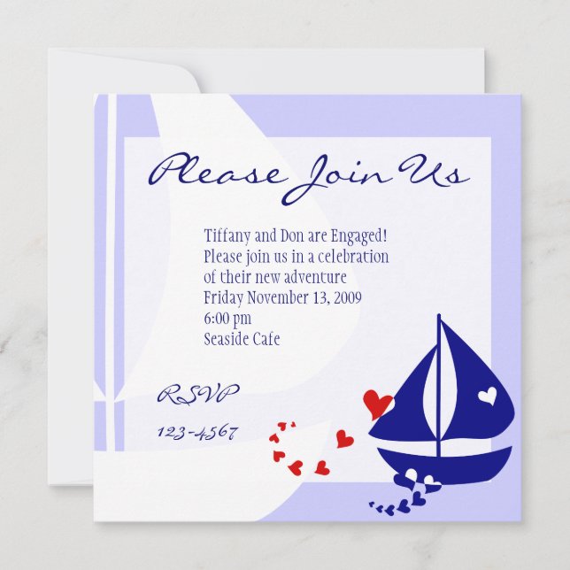 Love Sails Invitation (Front)
