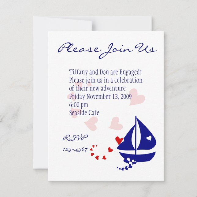 Love Sails Invitation (Front)