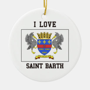 Love Saint Barth Ceramic Ornament