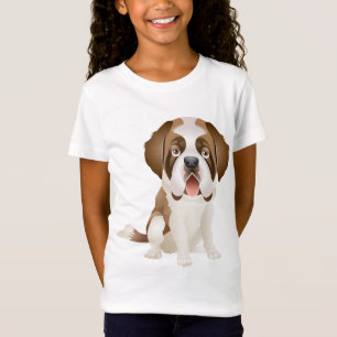 Love Saint Bernard Puppy Dog Tee shirt