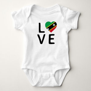 Love - Saint Kitts and Nevis Flag Baby Bodysuit