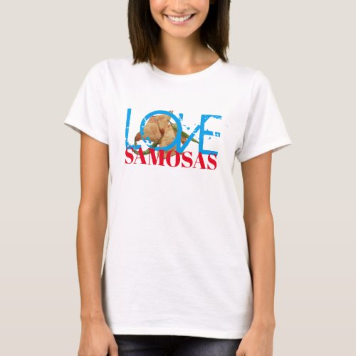 love samosas funny indian desi t_shirt design