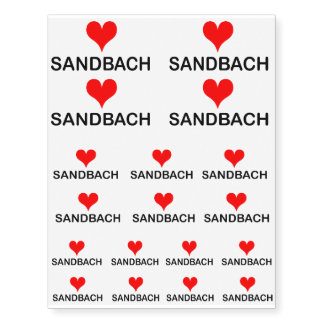 Love Sandbach Temporary Tattoos