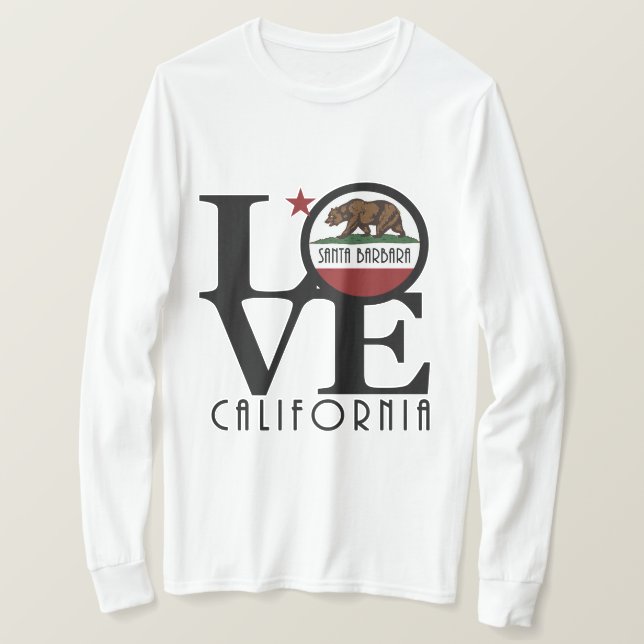 LOVE Santa Barbara California  T-Shirt (Design Front)