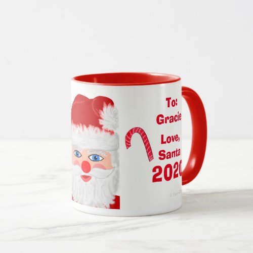 Love Santa Christmas Keepsake Personalize Mug