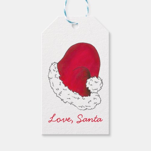 Love Santa Claus Red Merry Christmas Holiday Xmas Gift Tags