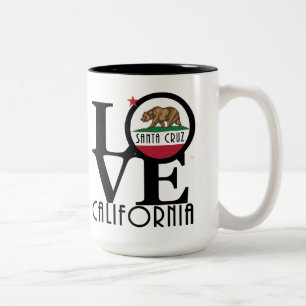 LOVE Santa Cruz California 15oz Two-Tone Coffee Mug