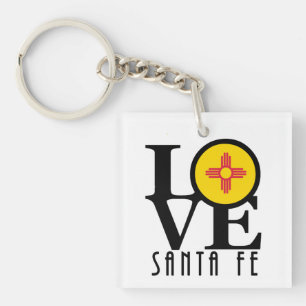 LOVE Santa Fe New Mexico Keychain