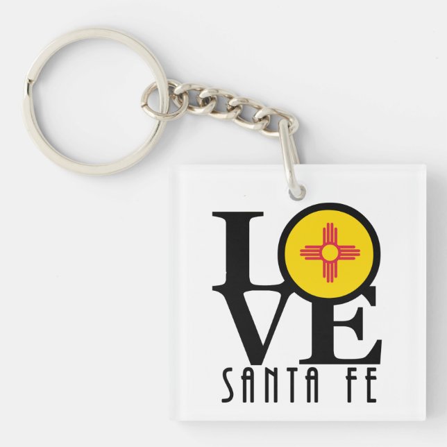 LOVE Santa Fe New Mexico Keychain (Front)