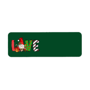 Love Santa Gnome Address Labels