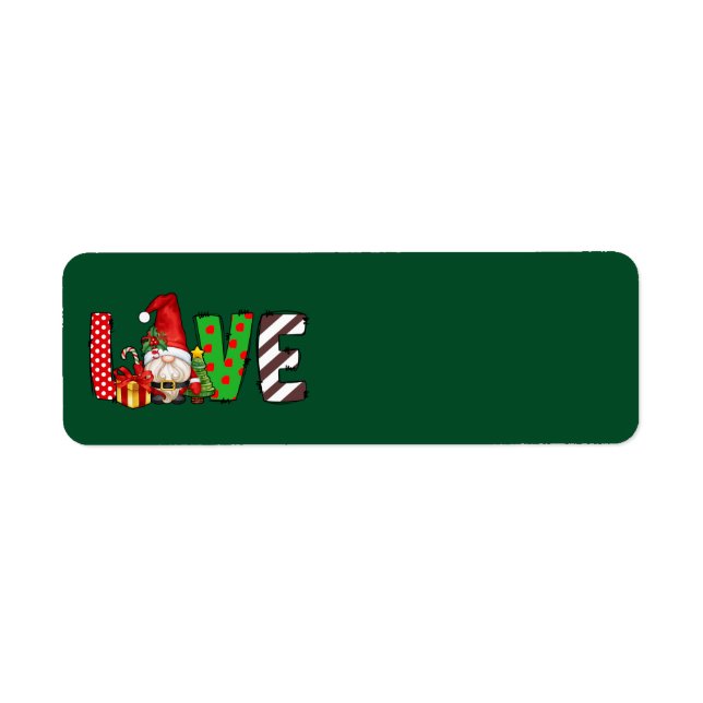 Love Santa Gnome Address Labels (Front)