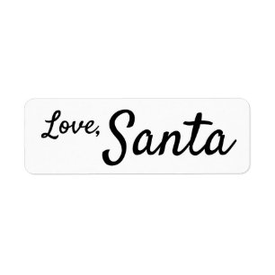 Love, Santa Signature Sticker Label Kids Christmas