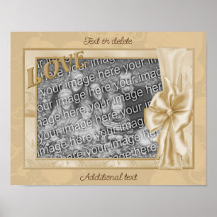 Love Satin Bow Frame Create Your Own Photo Poster
