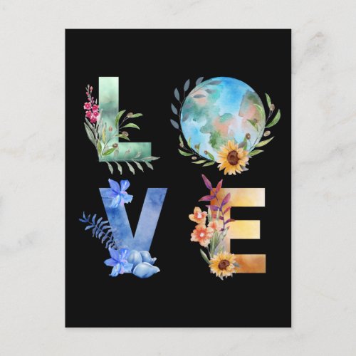LOVE SAVE OUR PLANET POSTCARD