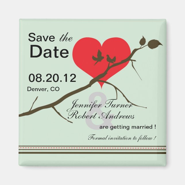 Love -Save the date magnets-3 Magnet (Front)