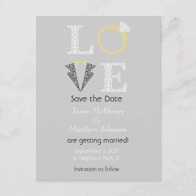 LOVE - Save the Date Postcard (Front)
