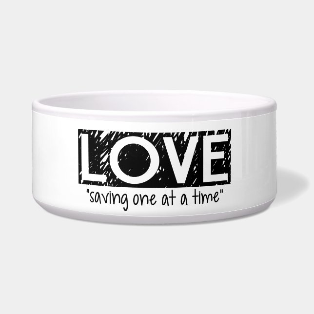 Love "saving one at a time" (black) bowl (Front)
