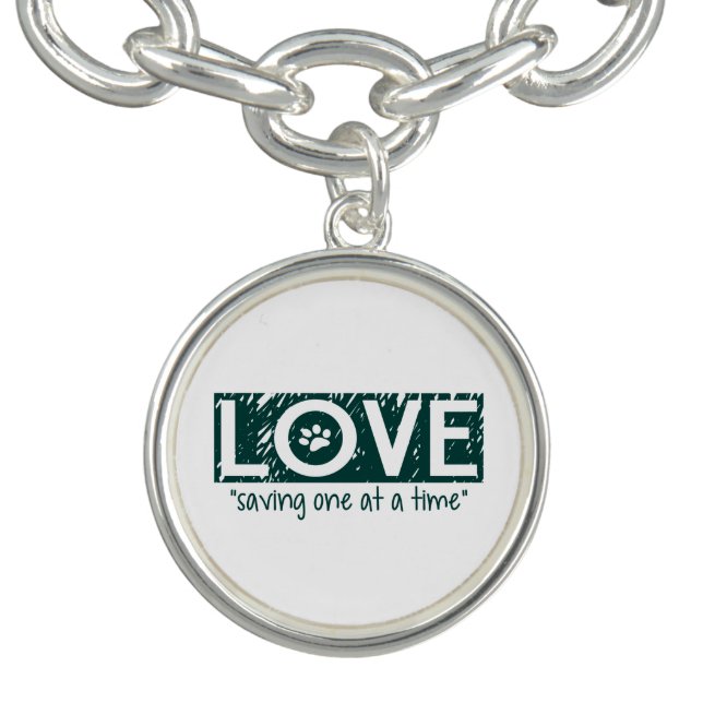 Love "saving one at a time" Charm Bracelet (Design)