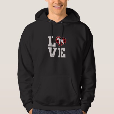 Love Schnauzer Dog Lover Gifts Buffalo Plaid Valen Hoodie
