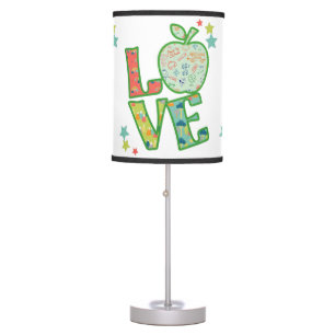 Love School Apple, Drawn Back to School Table Lamp