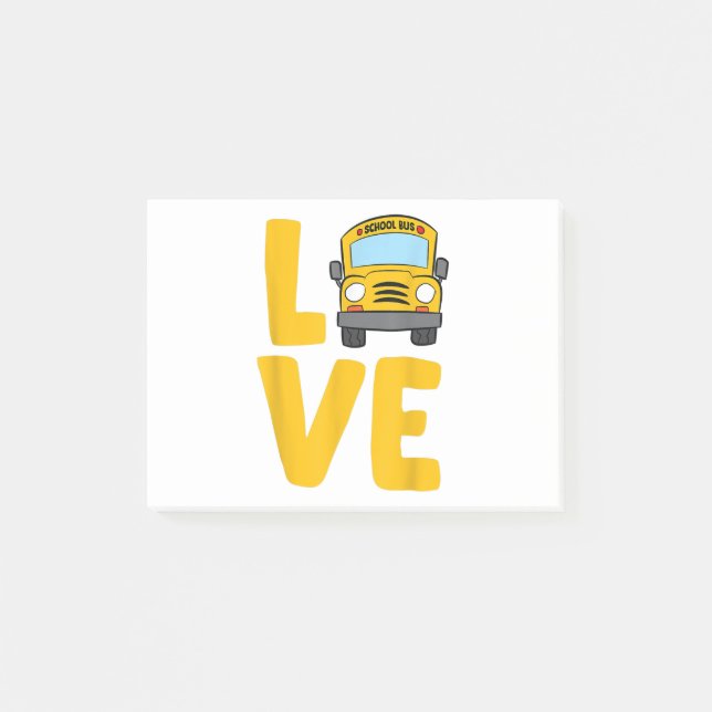 Love School Bus Driver Schoolbus Busdriver Post-it Notes (Front)
