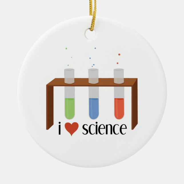 Love Science Ceramic Ornament (Front)