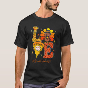 Love Science Teacher Life Turkey Teacher Thanksgiv T-Shirt