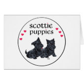 Love Scottie Puppies Valentine (Front Horizontal)