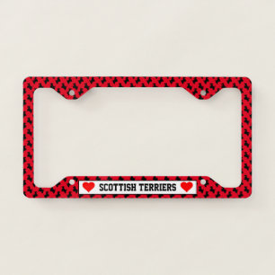 Love Scottish Terriers License Plate Frame