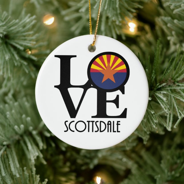 LOVE Scottsdale Arizona  Ceramic Ornament (Tree)