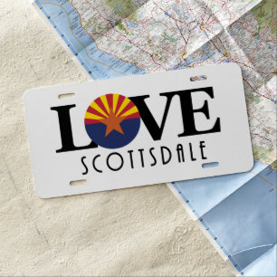 LOVE Scottsdale Arizona License Plate