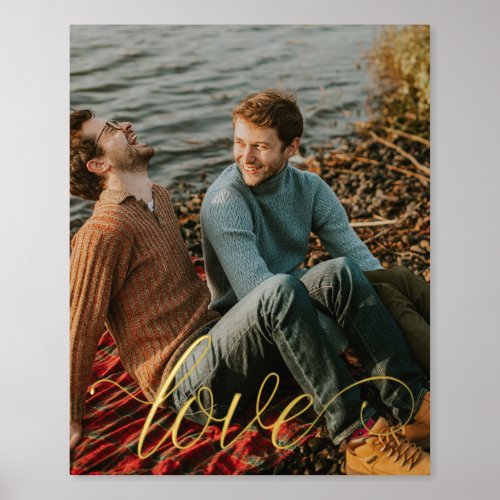 Love Script Couple Foil Prints