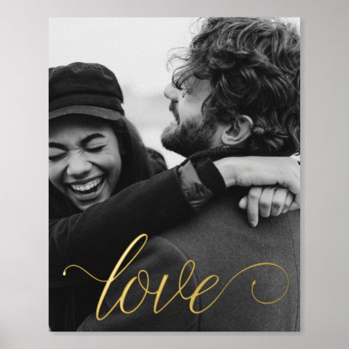 Love Script Couple Foil Prints