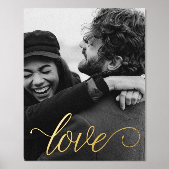 Love Script Couple Foil Prints (Front)