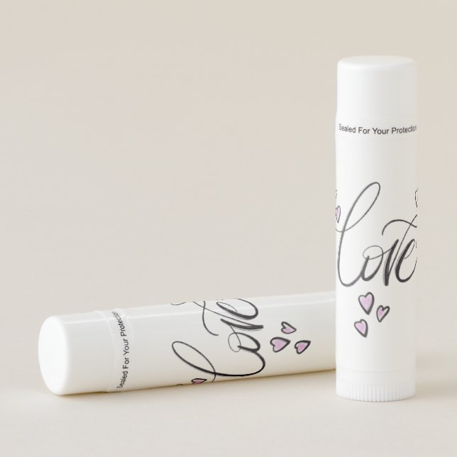 Love Script Cursive | Elegant Minimalist Lip Balm  (Front)
