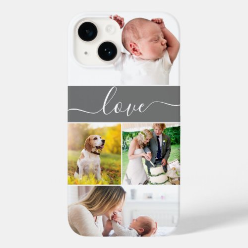 Love Script Custom Memories Family Photo Case_Mate iPhone 14 Case