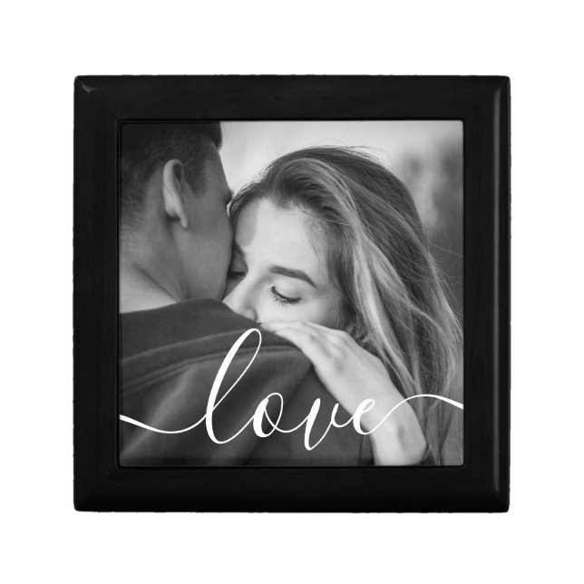 Love Script Custom Photo  Gift Box (Front)