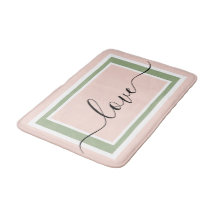 Love Script Geometric Blush Pink Green