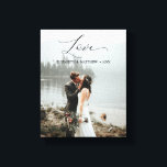 Love Script Handwritten Customized Wedding Photo Canvas Print<br><div class="desc">This design printed Love Script Handwritten Customized Wedding Photo Canvas Print that can be customized with your text. Please click the "Customize it" button and use our design tool to modify this template. Check out the Graphic Art Design store for other products that match this design!</div>