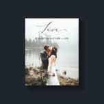 Love Script Handwritten Customized Wedding Photo Canvas Print<br><div class="desc">This design printed Love Script Handwritten Customized Wedding Photo Canvas Print that can be customized with your text. Please click the "Customize it" button and use our design tool to modify this template. Check out the Graphic Art Design store for other products that match this design!</div>