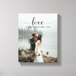 Love Script Handwritten Personalized Wedding Photo Canvas Print<br><div class="desc">This design printed Love Script Handwritten Personalized Wedding Photo Canvas Print that can be customized with your text. Please click the "Customize it" button and use our design tool to modify this template. Check out the Graphic Art Design store for other products that match this design!</div>