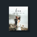 Love Script Handwritten Personalized Wedding Photo Canvas Print<br><div class="desc">This design printed Love Script Handwritten Personalized Wedding Photo Canvas Print that can be customized with your text. Please click the "Customize it" button and use our design tool to modify this template. Check out the Graphic Art Design store for other products that match this design!</div>