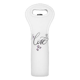 Love Script Insulated Wine Tote | Chic Neoprene