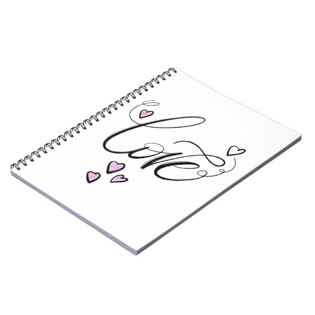 Love Script Journal | Minimalist Heart Spiral Note (Left Side)