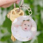 Love Script My Baby Photo Keychain<br><div class="desc">Your baby's photo on a keychain! Upload your own image to create your keychain for yourself or give as a gift to family,  friends,  parents and grandparents! The word love in a check script is featured over your photo.</div>