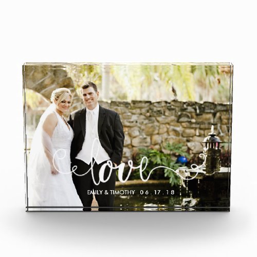 Love Script Overlay  Personalized Wedding Photo