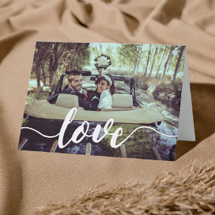 Love Script Overlay Photo Card