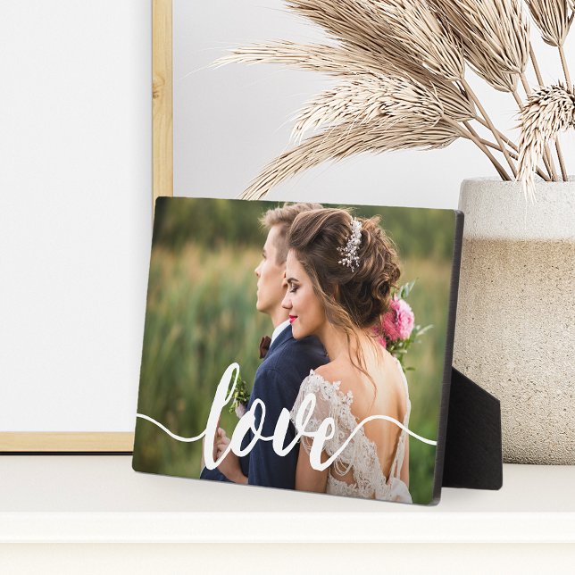 Love Script Overlay Photo Plaque (Creator Uploaded)